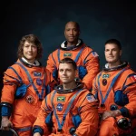 los astronautas que van a la luna